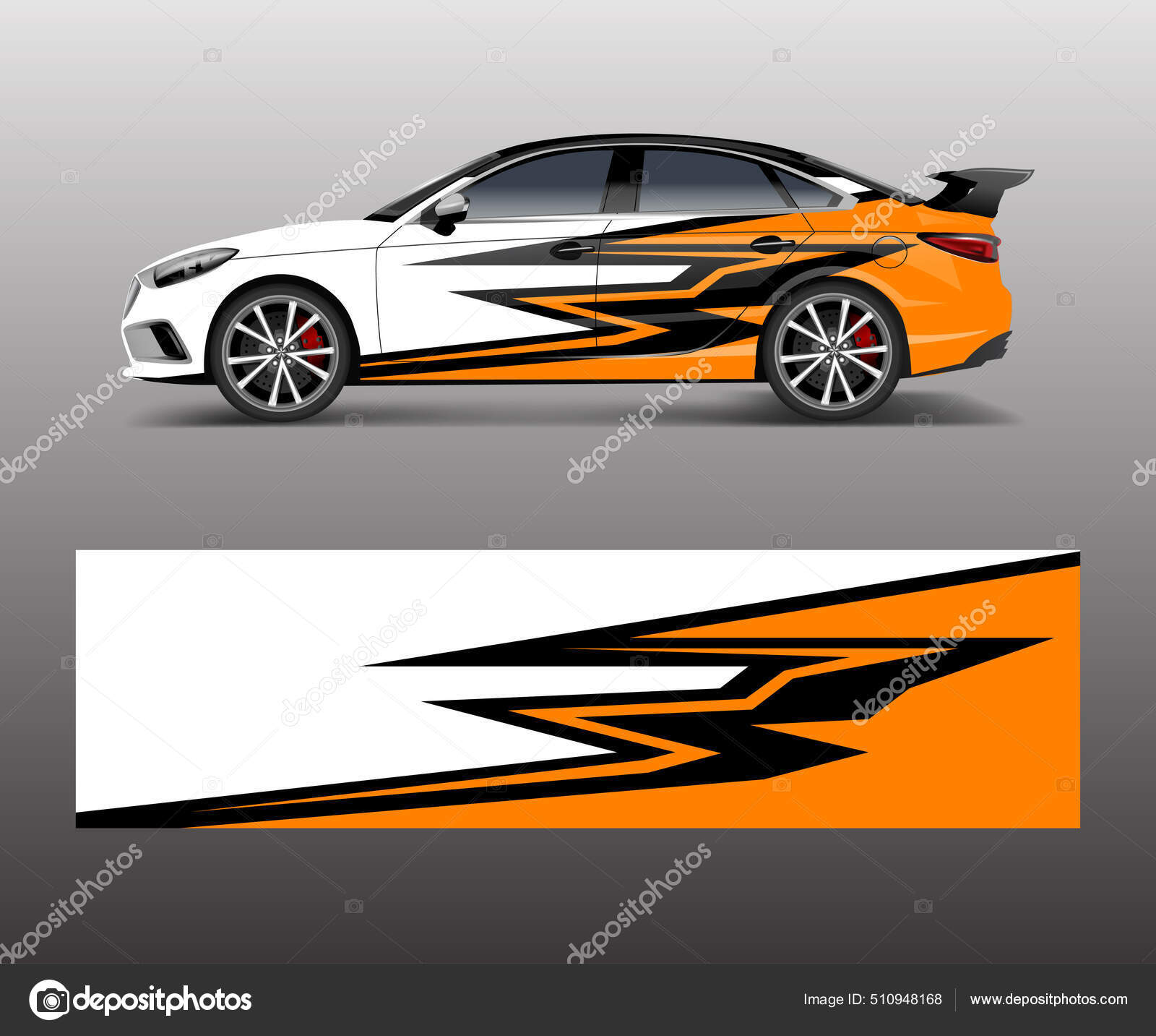 Vetor Design Embalagem Carro Corrida Design Adesivos Carro