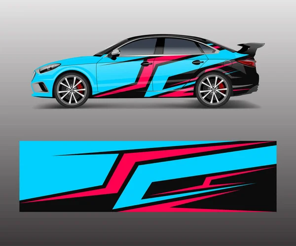 Banda Abstracta Para Envoltura Coches Carreras Pegatina Vector Diseño Calcomanía — Vector de stock