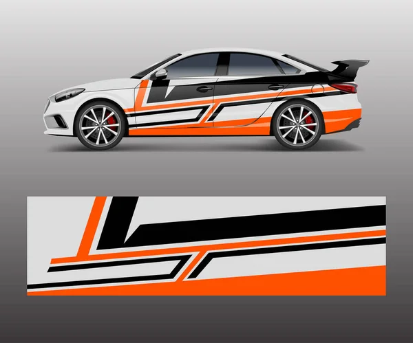 Car Decal Grafische Vector Wrap Vinyl Sticker Grafische Abstracte Golfvorm — Stockvector