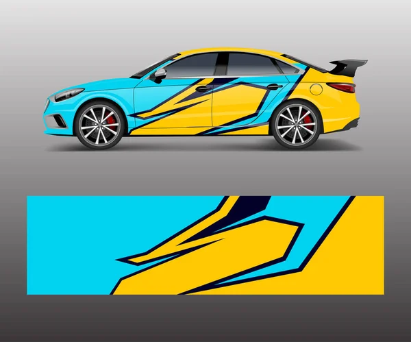 Carro Envoltório Decalque Vetor Design Desenhos Abstratos Gráficos Corrida Para — Vetor de Stock