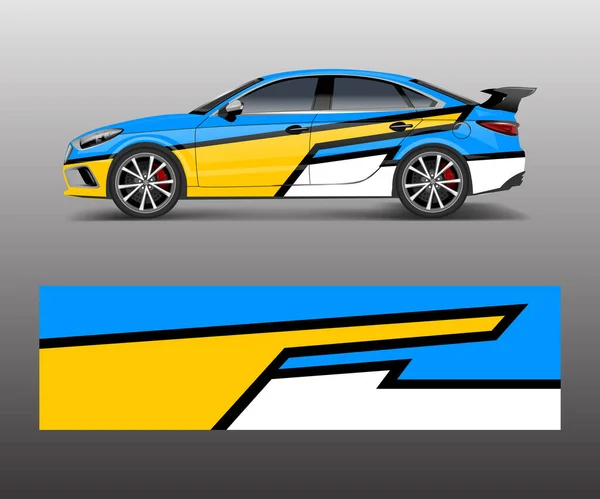 Abstrakte Rennsport Grafik Vektor Für Sportwagen Wrap Design — Stockvektor