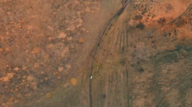 Çiftlik otlaklarının hava aracı görünümü