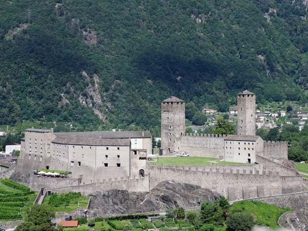 Castel Grande Evropském Městě Bellinzona Hlavním Městě Kantonu Ticino Švýcarsku — Stock fotografie