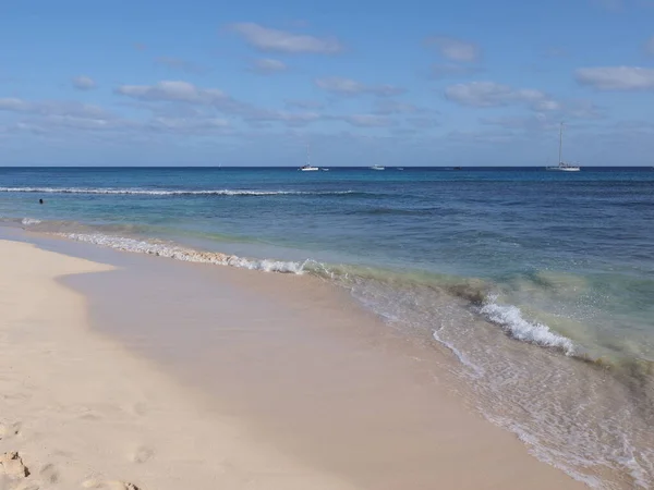 Seaside Sandy Beach Atlantic Ocean African Santa Maria Town Sal — Photo