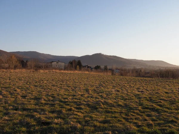 Great Silesian Beskid Mountains Range Seen Sport Airfield European Bielsko — Stock Photo, Image