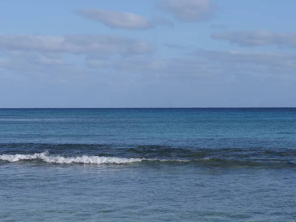 Panorama Atlantic Ocean Landscapes Seen African Santa Maria Town Sal — Photo