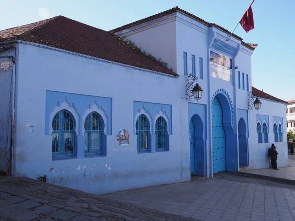 Chefchaouen Morocco April 2019 Arabic Building African Town Clear Blue — Stockfoto