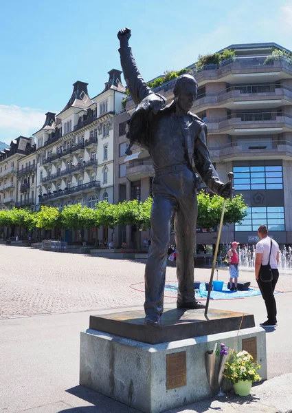 Montreux Switzerland Július 2017 Freddie Mercury Queen Band European City — Stock Fotó