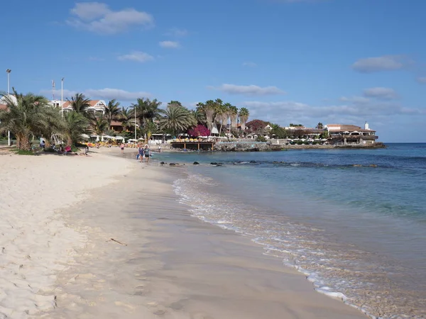 Exotic Beach Atlantic Ocean African Santa Maria Town Sal Island — Stockfoto