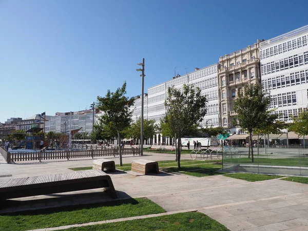 Coruna Spain September 2019 Square Galleries Buildings European City Galicia — Stockfoto