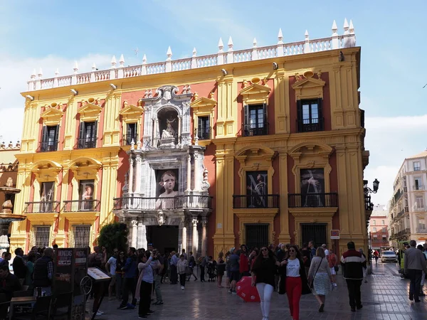 Malaga Spain April 2019 Palacio Episcopal Plaza Del Obispo European — Stockfoto