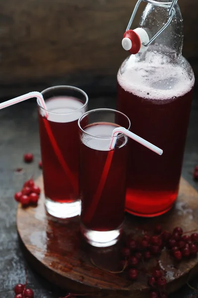 Cocktail de passa de Corinto vermelho com bagas — Fotografia de Stock