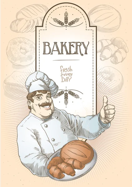 Panadería fresca todos los días — Archivo Imágenes Vectoriales
