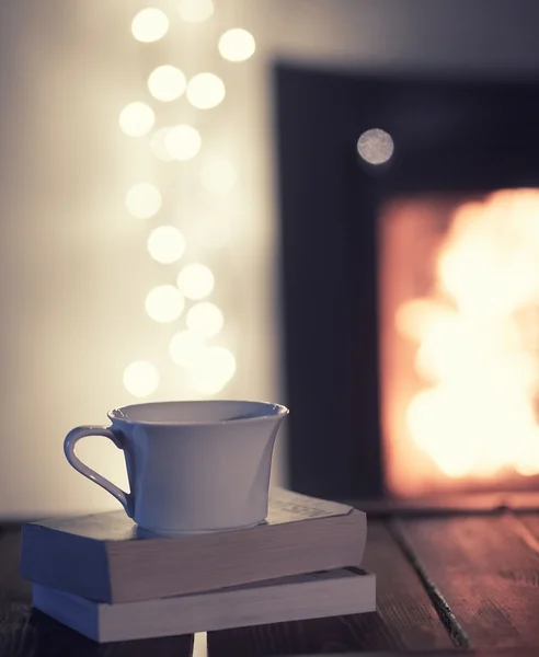 Cup of tea and books — Stock Photo, Image