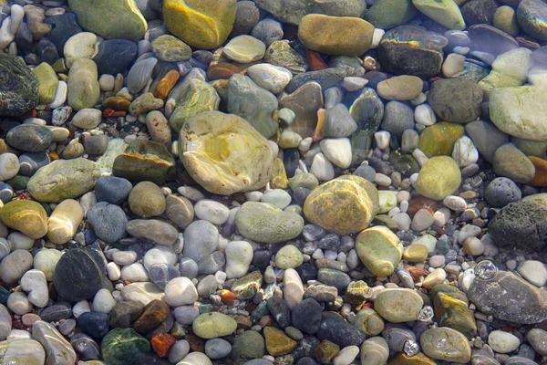 Marine Multicolored Pebbles Mediterranean Sea — Stock Photo, Image