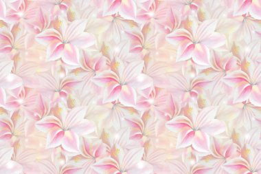 Kusursuz desenli pembe zambaklı.