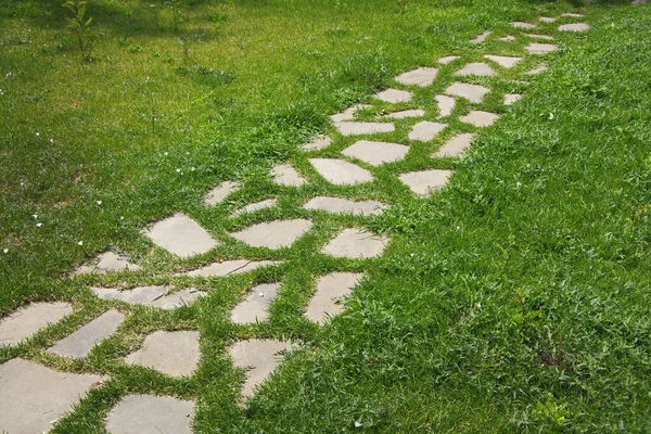 Caminho Jardim Feito Pedra — Fotografia de Stock
