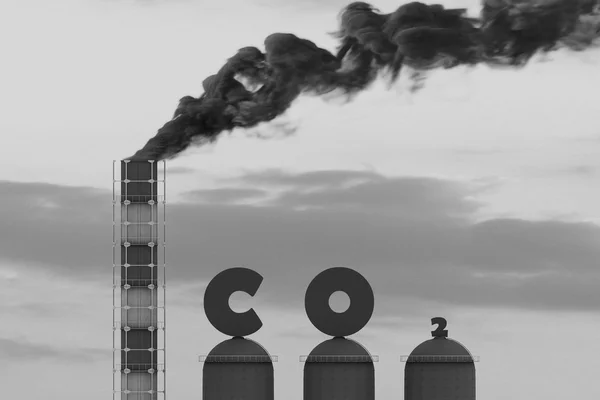 Efecto invernadero CO2 — Foto de Stock