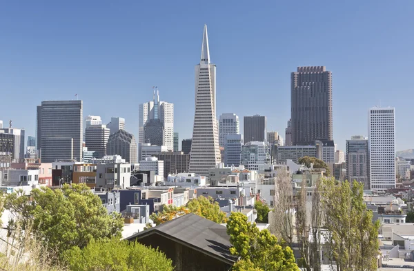 San Francisco városára és a lakóövezetben. — Stock Fotó