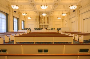 Mormon chapel iç Tuz Gölü Utah.