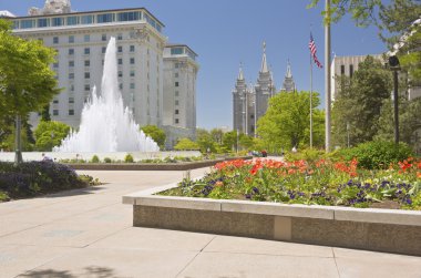Tapınak kare Salt Lake city Utah.