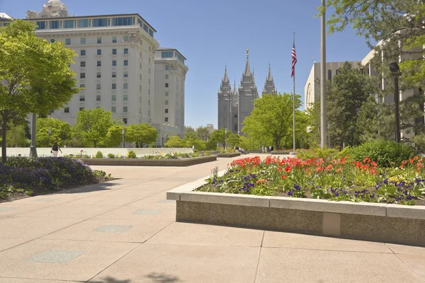 Templom tér Salt Lake city Utah. — Stock Fotó