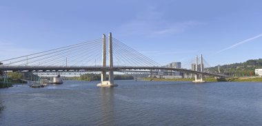 Tilikum geçiş Köprüsü Portland Oregon.