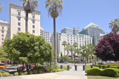 Sacramento California şehir sokak sahne. 