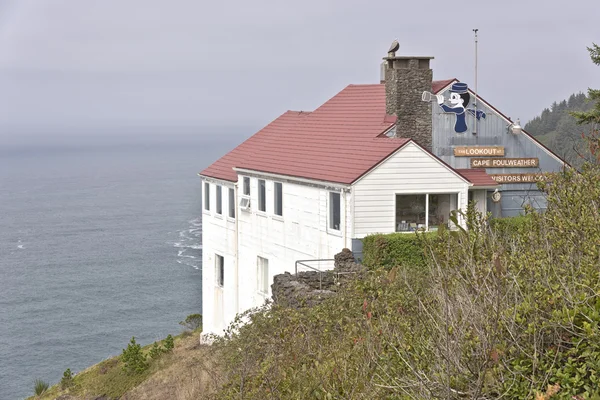 Cape Foulweather kilátó Oregon coast mérföldkő. — Stock Fotó