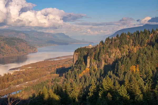 Seizoensgebonden Veranderingen Vista House Columbia River Gorge Oregon — Stockfoto