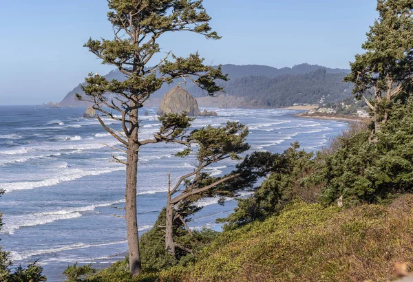Canon Beach Şehri Manzarası Oregon Sörf — Stok fotoğraf