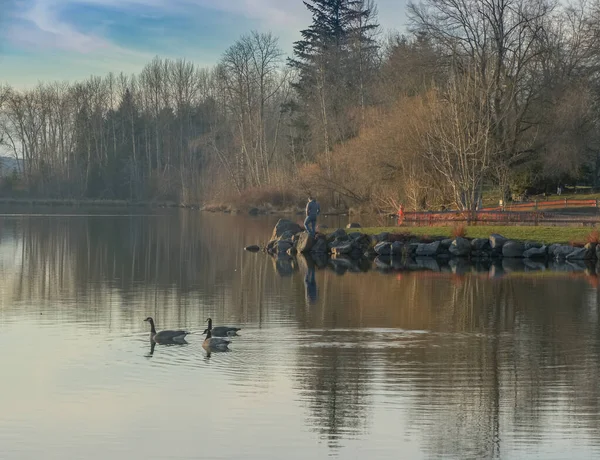 Solitudine Nel Parco Pubblico Naturale Blue Lake Park Oregon — Foto Stock