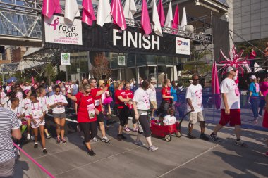 Race for the cure awareness Portland Oregon event. clipart