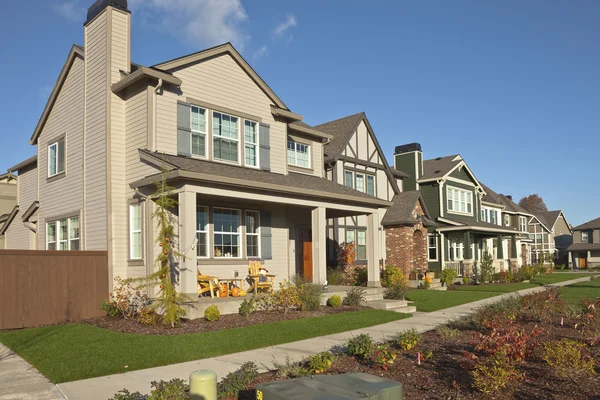 Fila de novas casas em Willsonville Oregon . — Fotografia de Stock