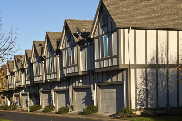 Row of new homes in Willsonville Oregon. — Stock Photo, Image