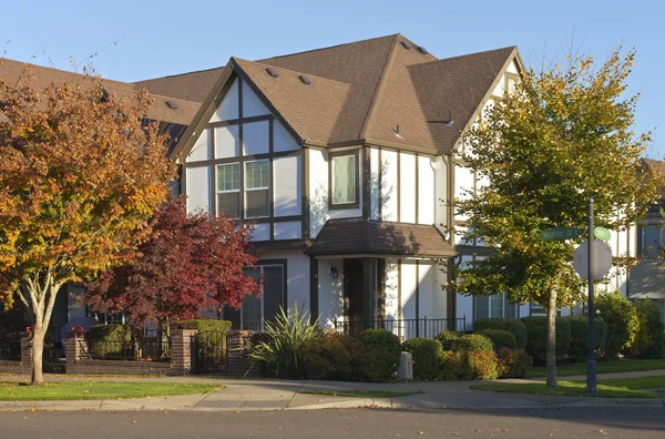 Casa grande em uma rua de esquina Willsonville Oregon . — Fotografia de Stock