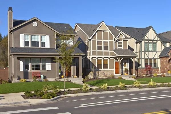 Fila de novas casas em Willsonville Oregon . — Fotografia de Stock