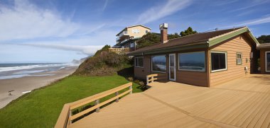 Panorama Lincoln City Beach evleri.