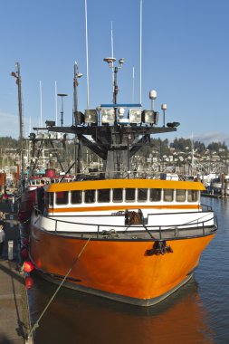 Fishing boat in Newport Oregon. clipart