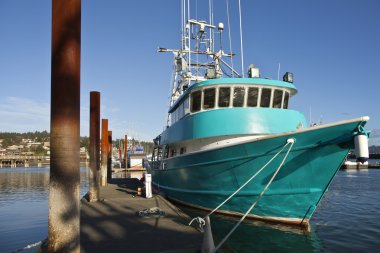 Fishing boat in Newport Oregon. clipart