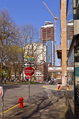 Portland Oregon'da İnşaat.