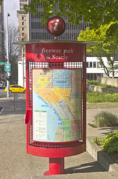 Seattle downtown public city maps. — Stock Photo, Image