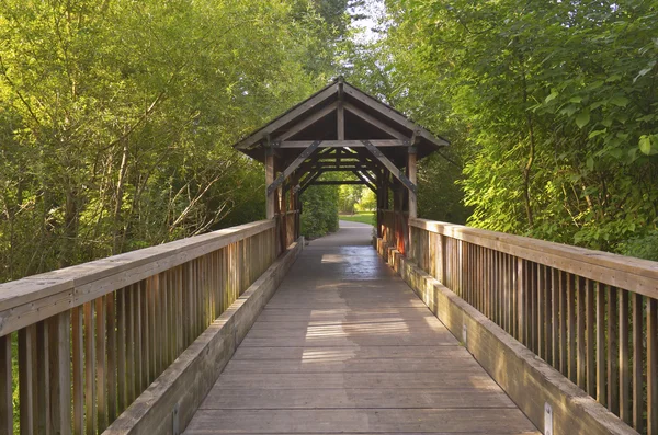 Petit pont couvert en bois Oregon . — Photo