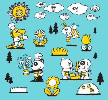 Panda Rain Cute Free Vector Eps Cdr Ai Svg Vector Illustration Graphic Art