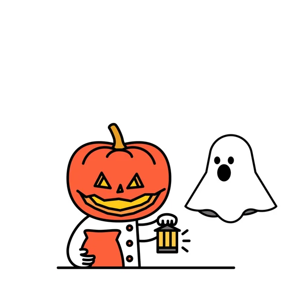 Jack-o-lantern tök karakter — Stock Vector