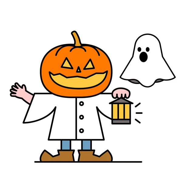 Halloween personagem traje —  Vetores de Stock