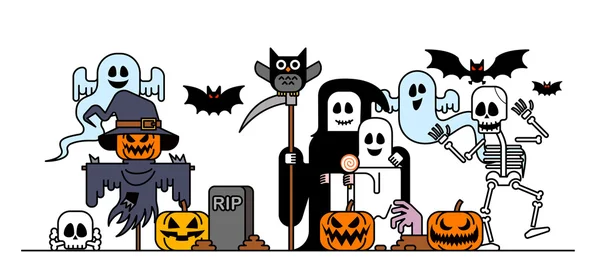 Halloween znaky ilustrace — Stockový vektor
