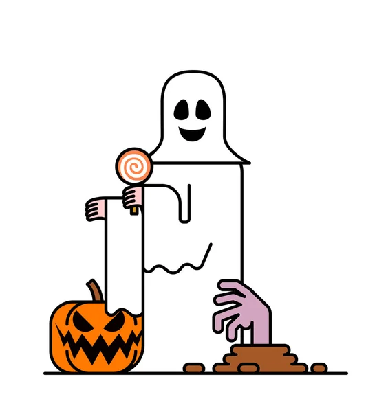 Halloween karakter illusztráció — Stock Vector