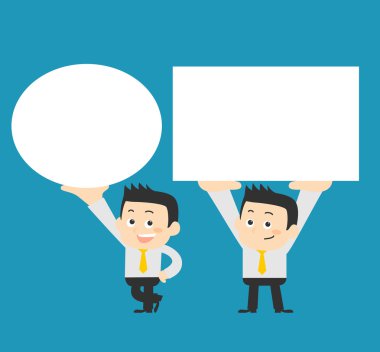 İşadamı farklı poz set