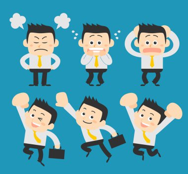 İllüstrasyon iş adamları ayarla